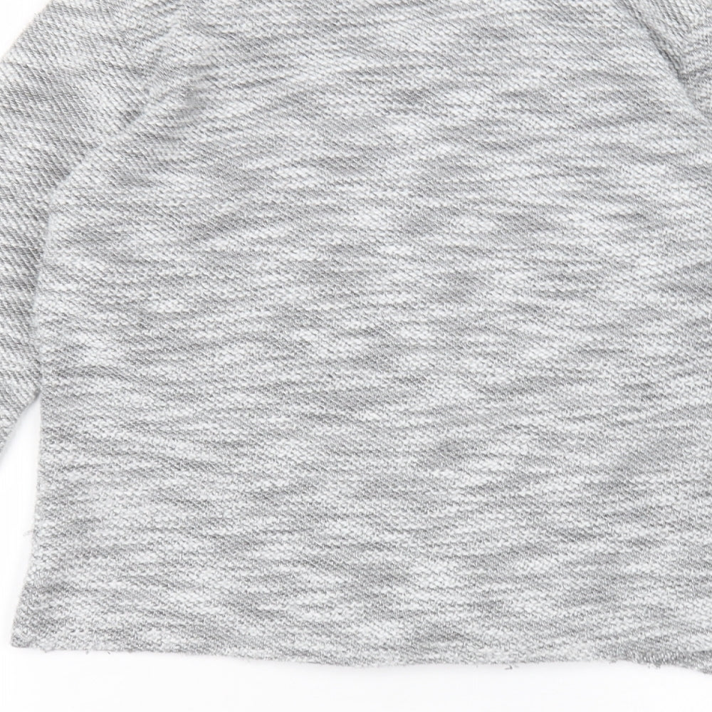 Dorothy Perkins Womens Grey Round Neck  Polyester Cardigan Jumper Size 10