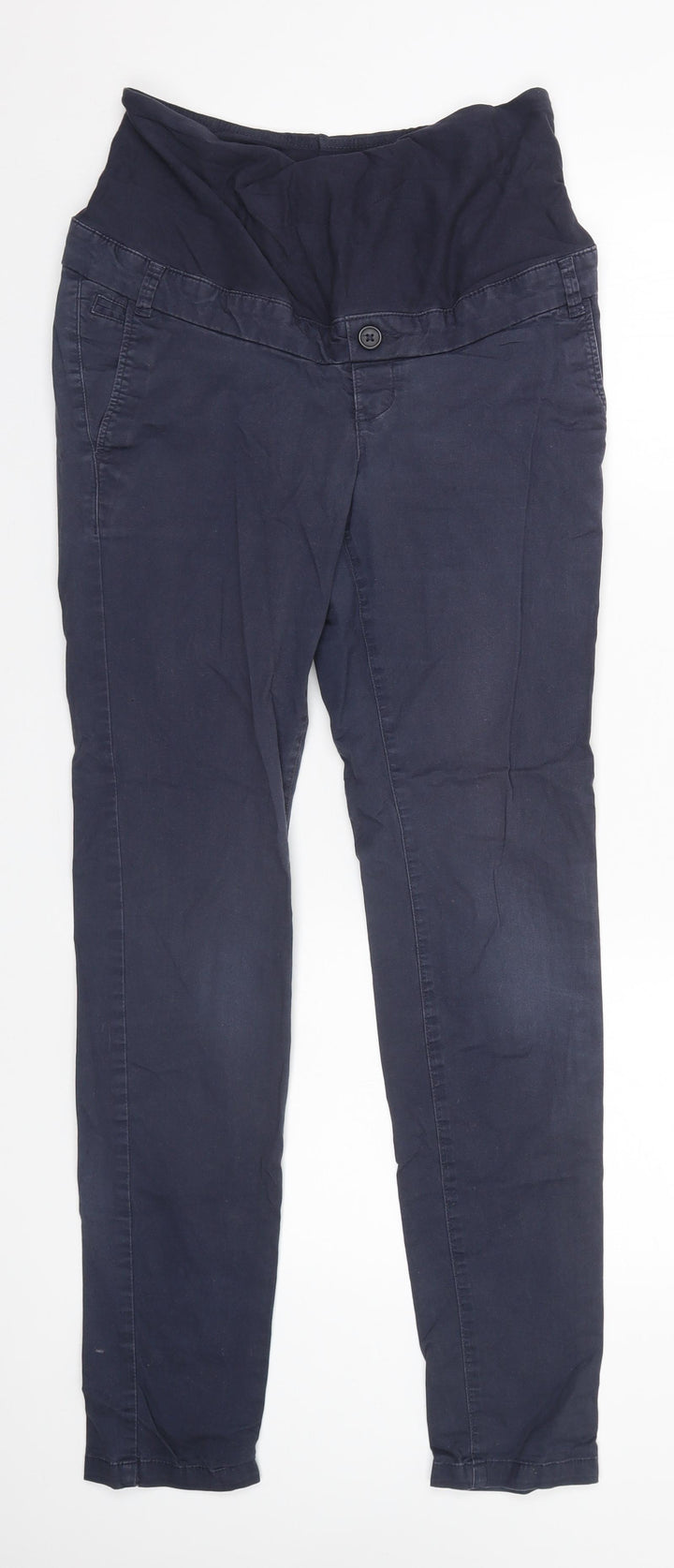 H&M Womens Blue Cotton Straight Jeans Size 8 L30 in Regular