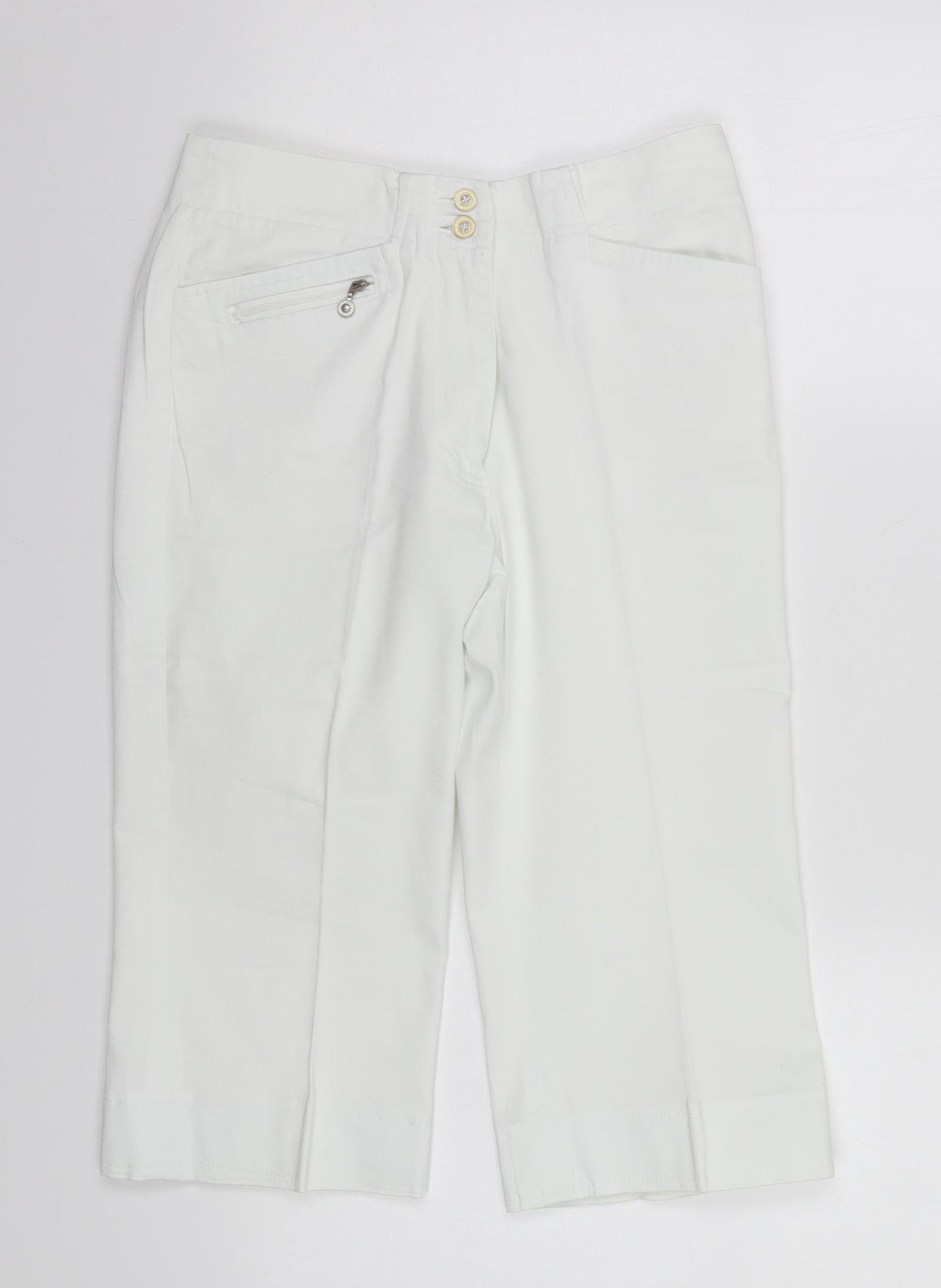 Green Lamb Womens White  Cotton Sailor Shorts Size 10 L15 in Regular  - Golf