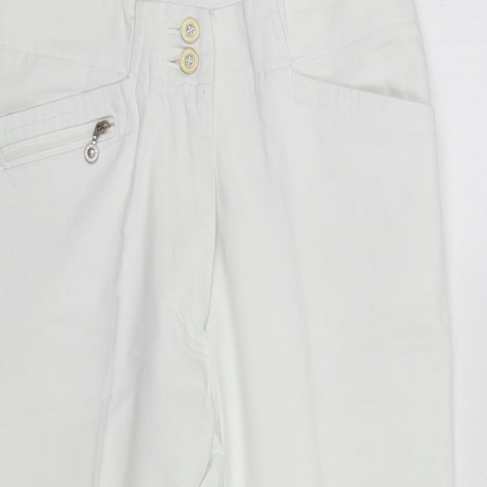 Green Lamb Womens White  Cotton Sailor Shorts Size 10 L15 in Regular  - Golf