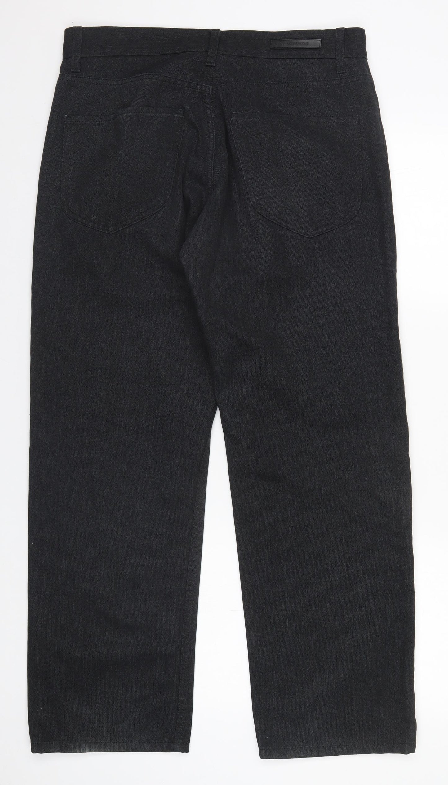 NEXT Mens Black  Cotton Straight Jeans Size 34 L29 in Regular