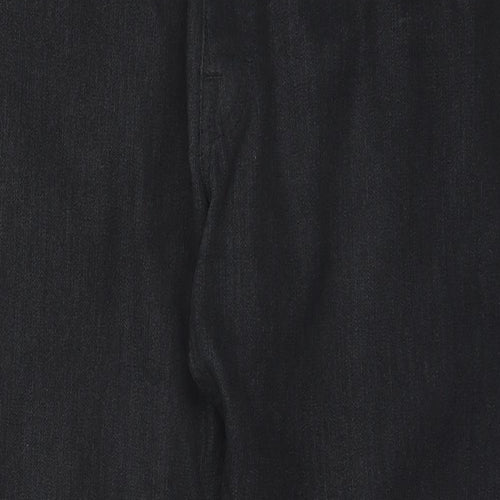 NEXT Mens Black  Cotton Straight Jeans Size 34 L29 in Regular
