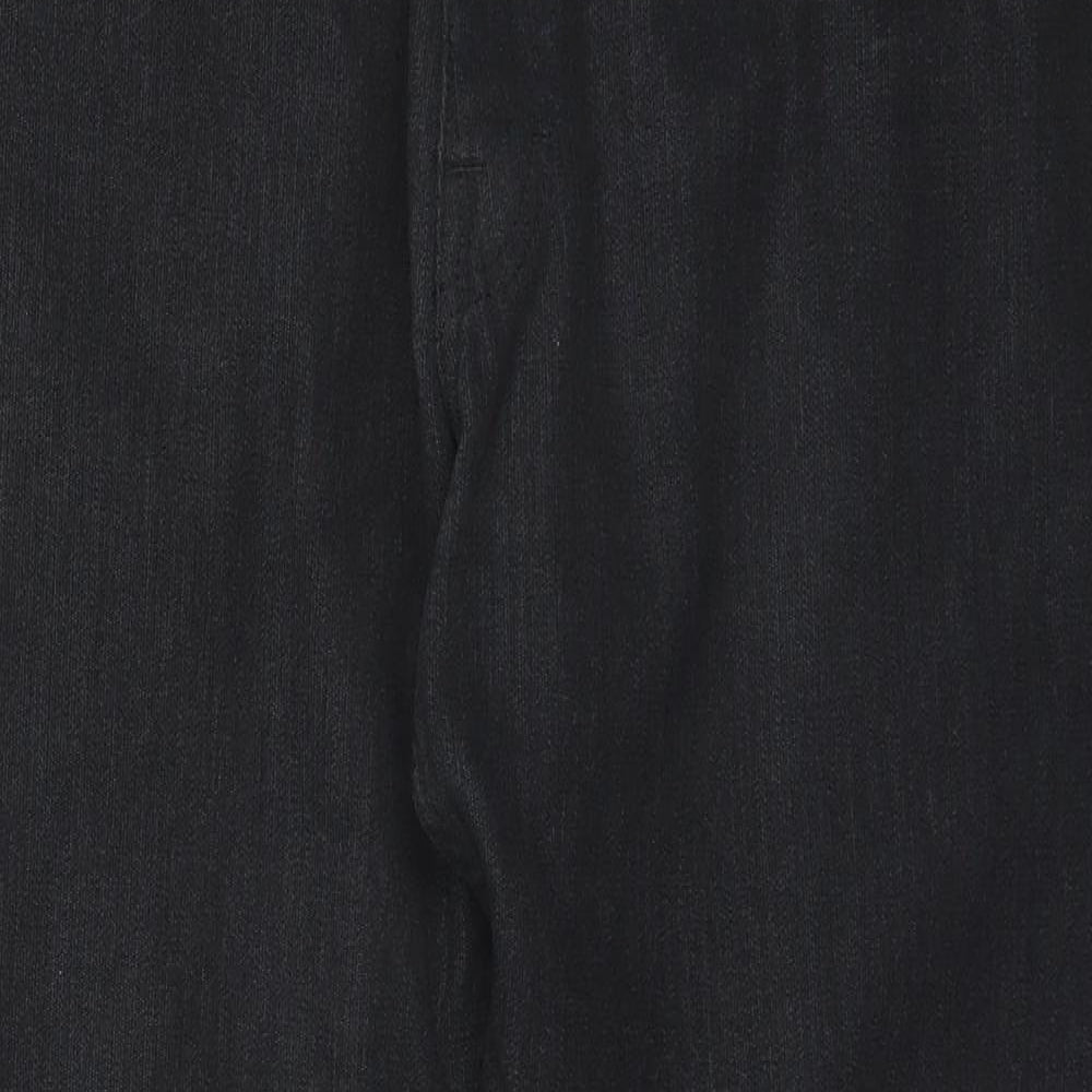 NEXT Mens Black  Cotton Straight Jeans Size 34 L29 in Regular