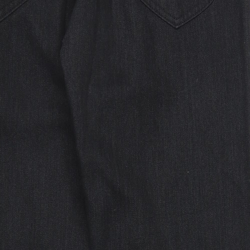 NEXT Mens Black  Cotton Straight Jeans Size 34 L29 in Regular