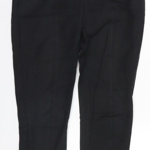 Oasis Womens Black  Cotton Trousers  Size 8 L25 in Regular