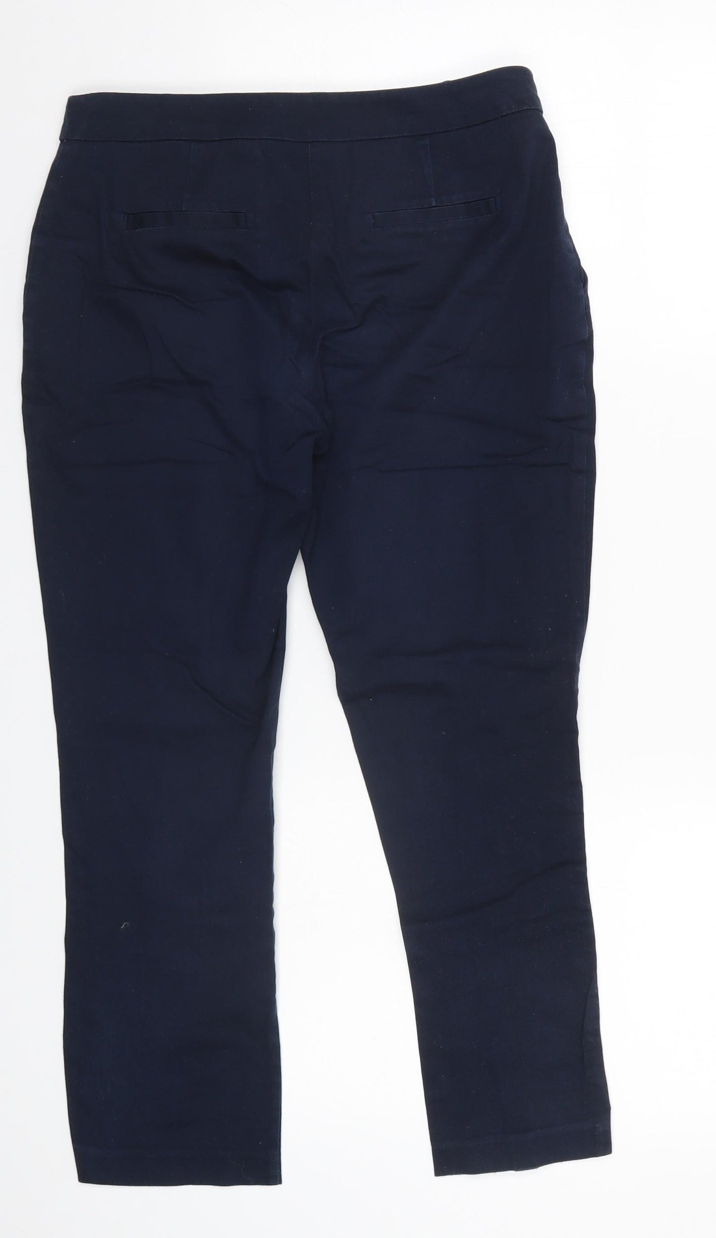 Dorothy Perkins Womens Blue  Cotton Trousers  Size 8 L24 in Regular
