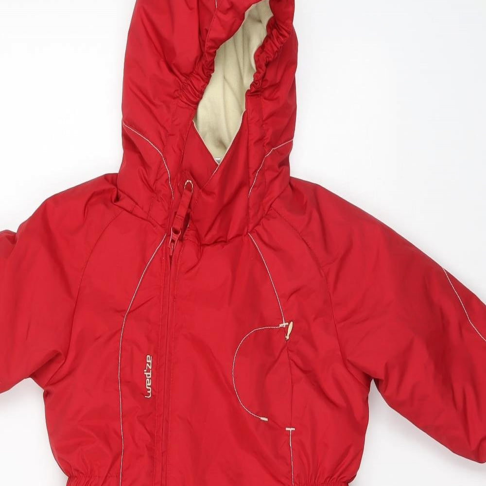 Preworn Boys Red   Puffer Jacket Coat Size 3 Years   - Jump Suit