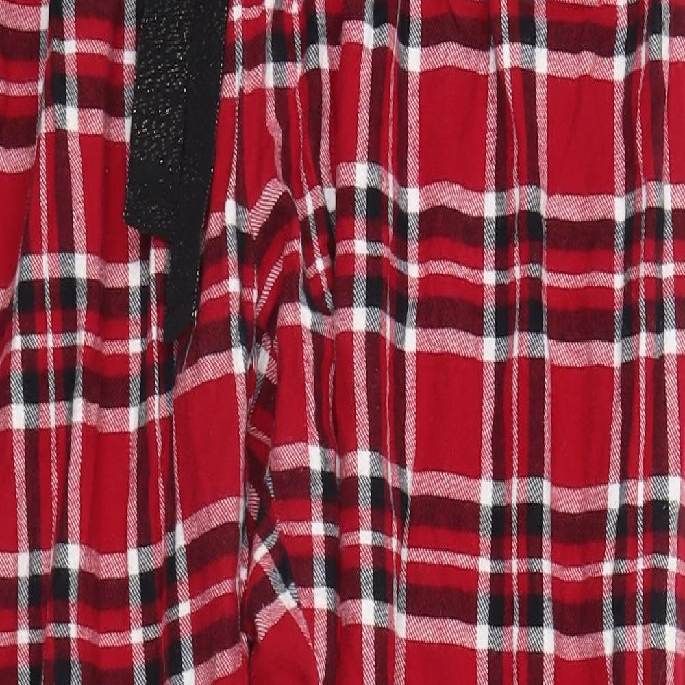 Matalan Womens Red Plaid Cotton  Pyjama Pants Size 16