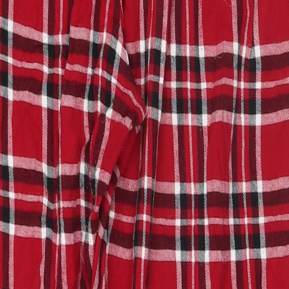 Matalan Womens Red Plaid Cotton  Pyjama Pants Size 16