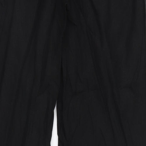 Papaya Womens Black  Linen Trousers  Size 8 L28 in Regular