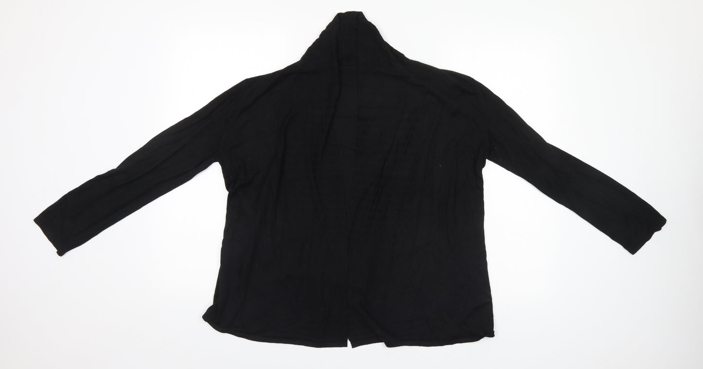 Preworn Womens Black Round Neck   Cardigan Jumper