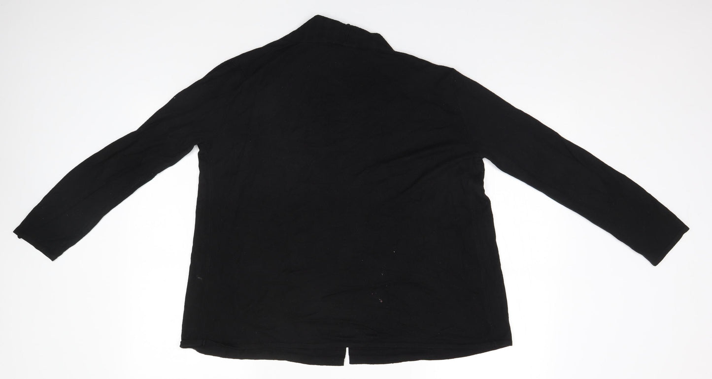 Preworn Womens Black Round Neck   Cardigan Jumper