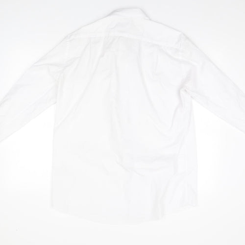 ColinRoss Mens White  Polyester  Button-Up Size 16.5 Collared