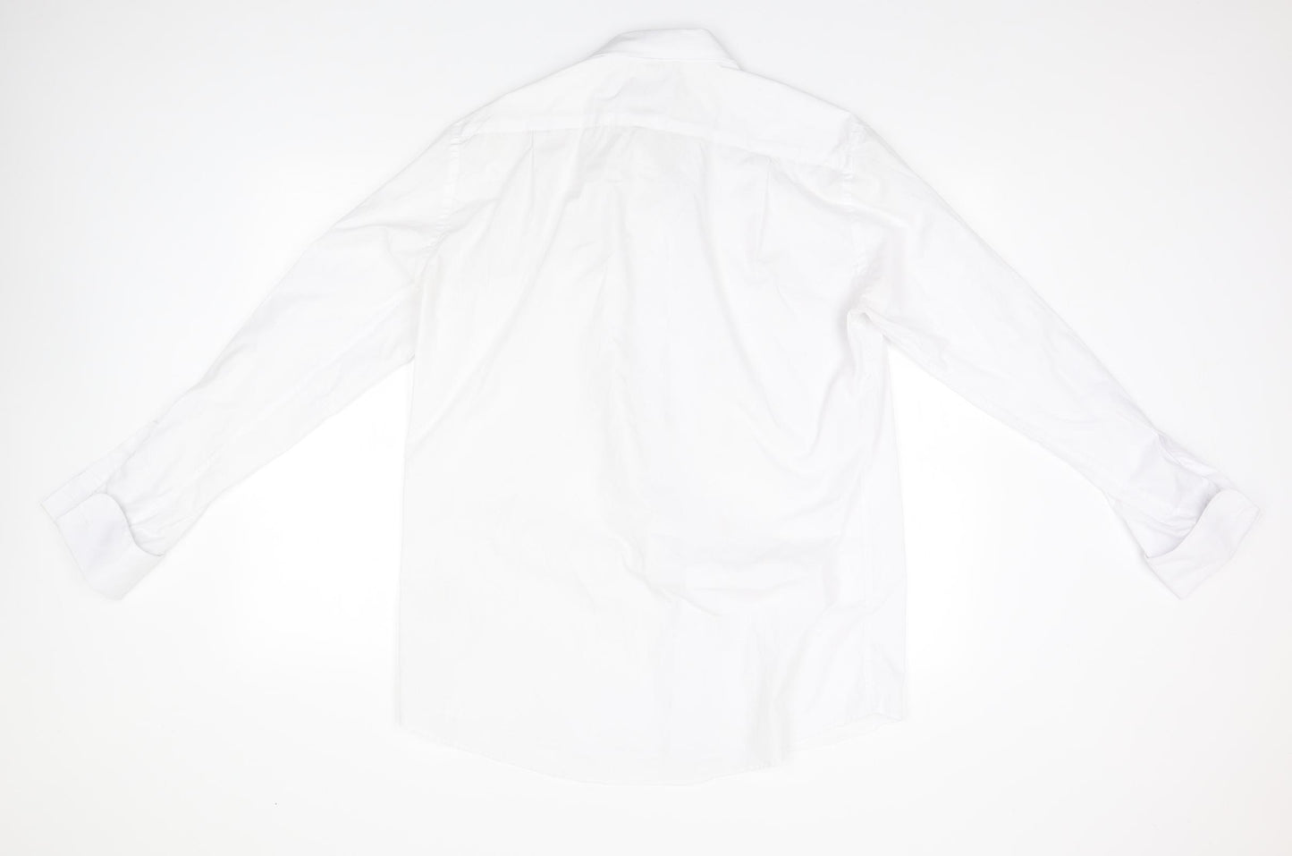 ColinRoss Mens White  Polyester  Button-Up Size 16.5 Collared