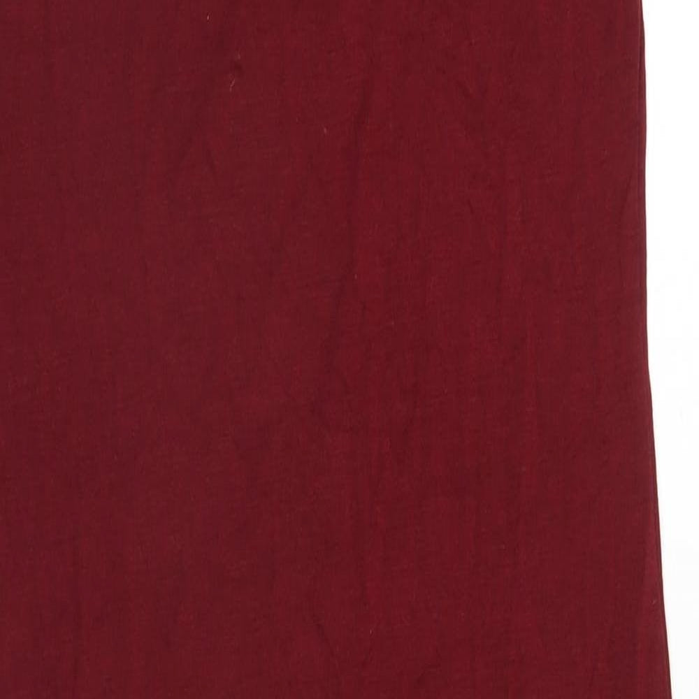 Blanco Womens Red  Viscose Pencil Dress  Size L Round Neck