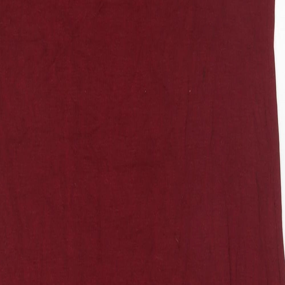Blanco Womens Red  Viscose Pencil Dress  Size L Round Neck