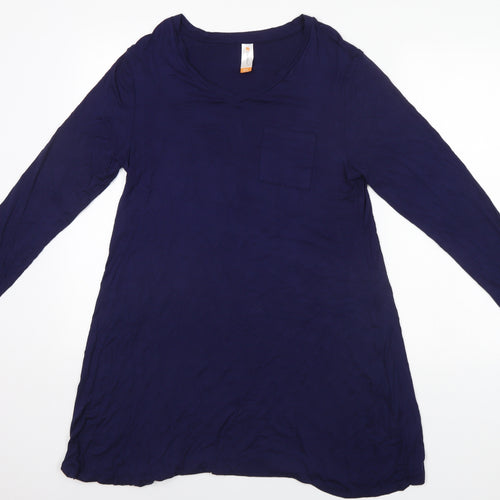 eanklosco Womens Blue  Viscose A-Line  Size XL Round Neck