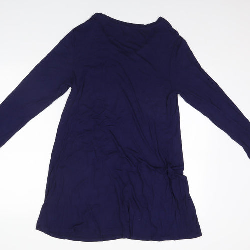 eanklosco Womens Blue  Viscose A-Line  Size XL Round Neck