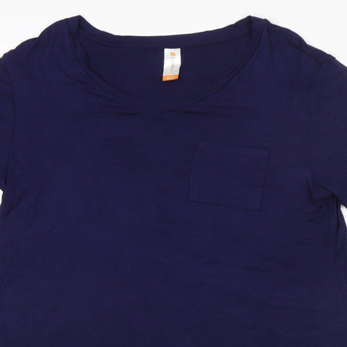eanklosco Womens Blue  Viscose A-Line  Size XL Round Neck