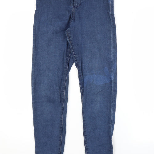 Primark Womens Blue  Cotton Skinny Jeans Size 8 L27 in Regular