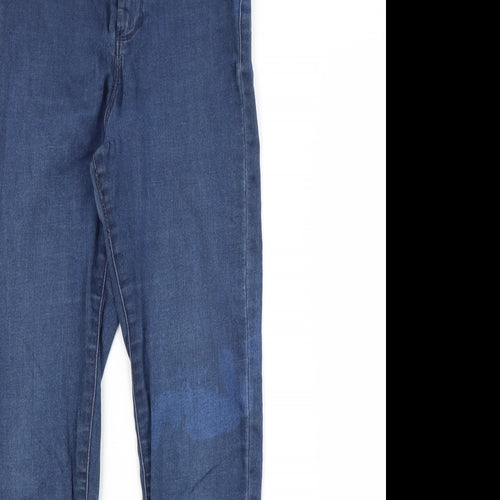 Primark Womens Blue  Cotton Skinny Jeans Size 8 L27 in Regular