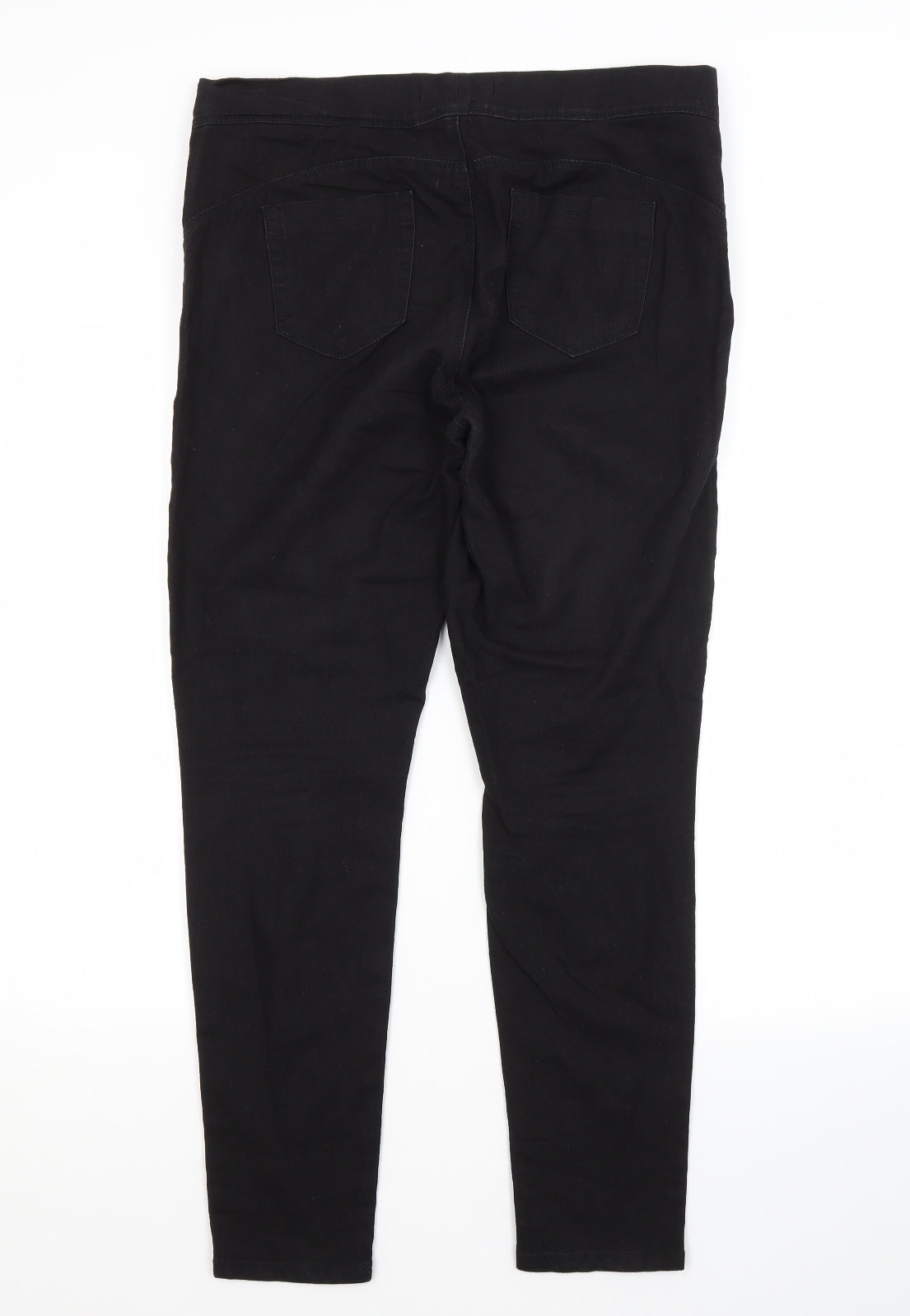 Primark Womens Black  Cotton Skinny Jeans Size 14 L28 in Regular