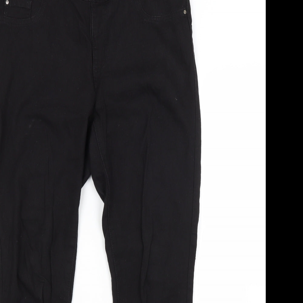 Primark Womens Black  Cotton Skinny Jeans Size 14 L28 in Regular