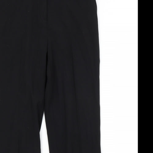 M&S Womens Black  Polyester Trousers  Size 14 L29 in Regular