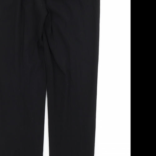 M&S Womens Black  Polyester Trousers  Size 14 L29 in Regular