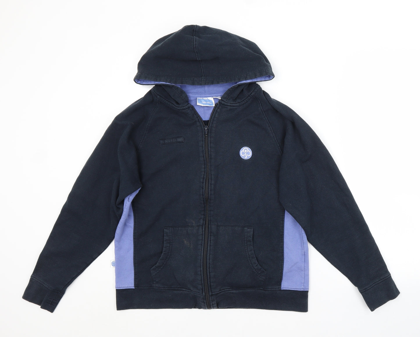 Preworn Womens Blue  Cotton Full Zip Hoodie Size 14   - GIRLS GUIDES