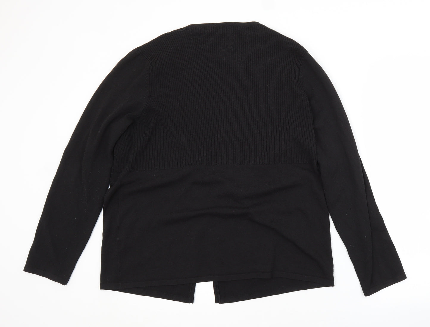 Preworn Womens Black V-Neck   Cardigan Jumper Size M