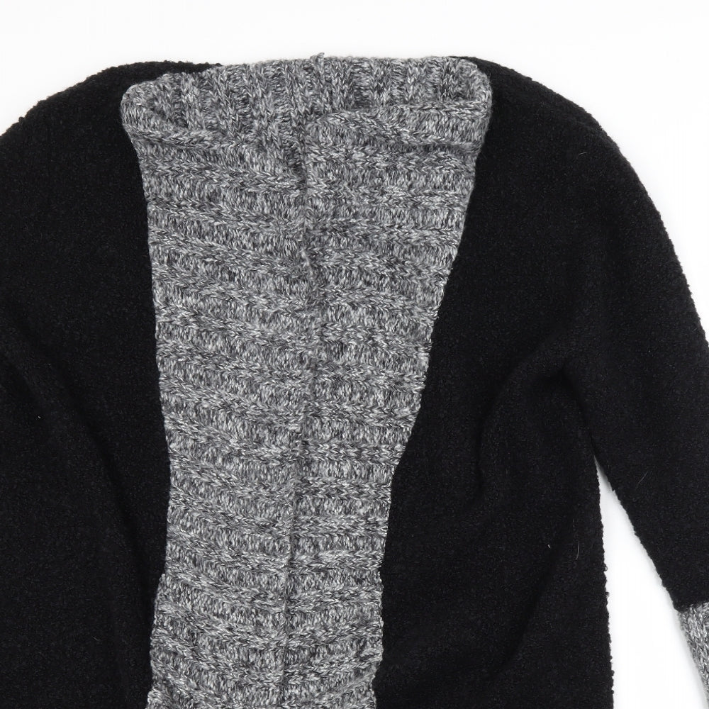 Roman Womens Black V-Neck  Acrylic Cardigan Jumper Size XL