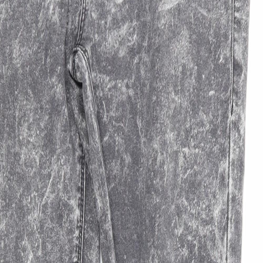 Denim Co Womens Grey  Cotton Skinny Jeans Size 12 L31 in Regular  - Super Skinny Ultra Soft