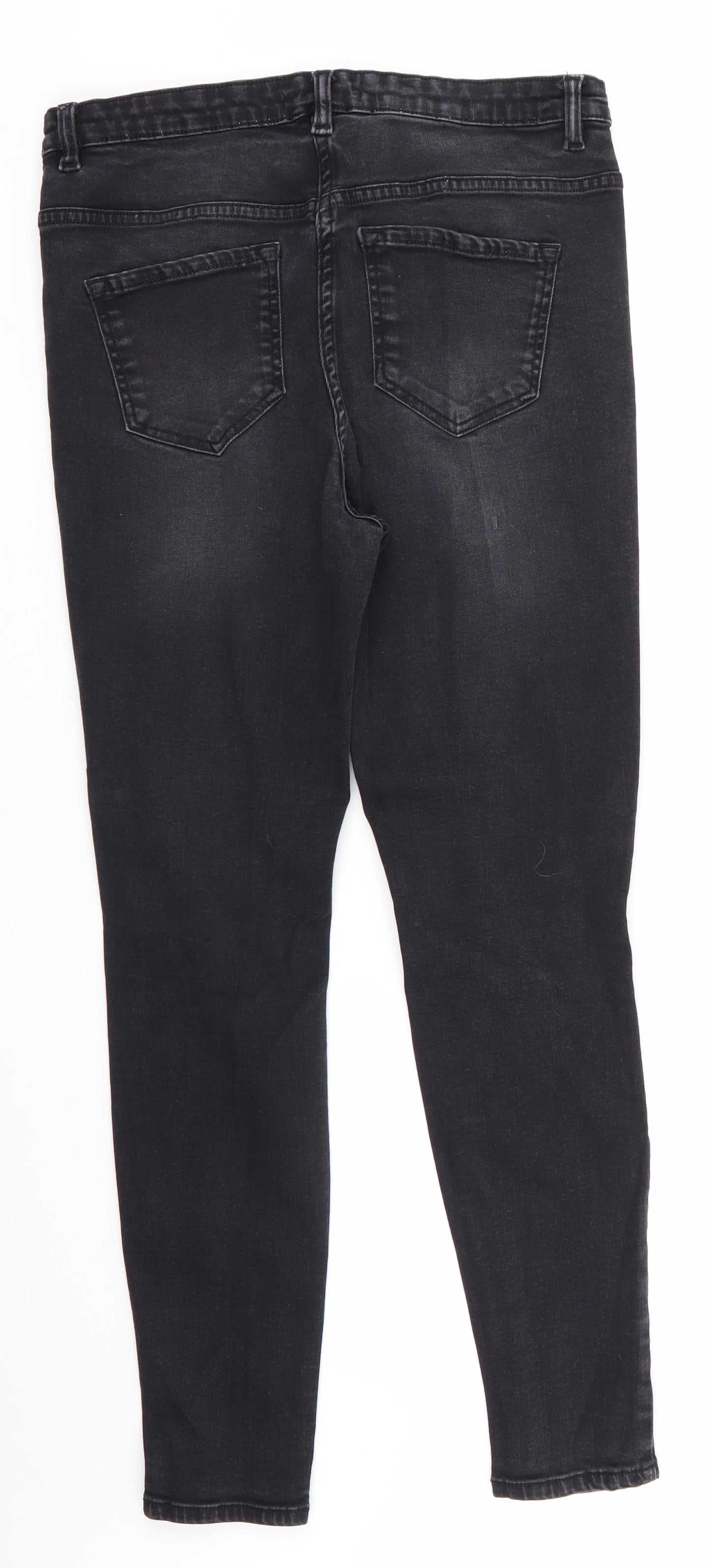 Studio Denim Womens Black  Cotton Skinny Jeans Size 12 L27 in Regular