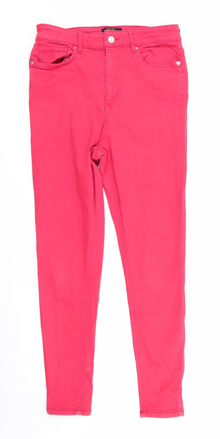 Florence and Fred Womens Red Cotton Skinny Jeans Size 12 L28 in Regular