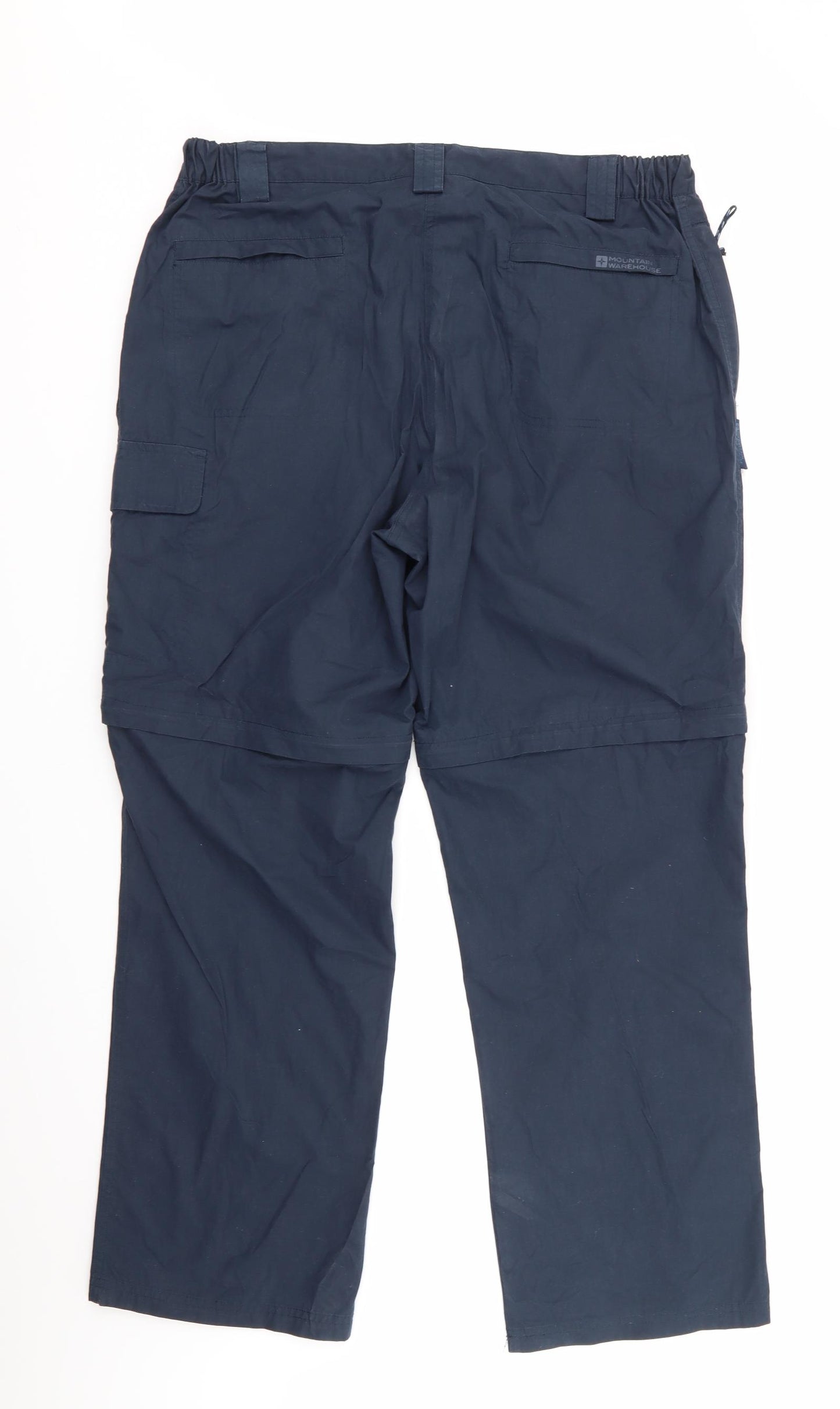 Mountain Warehouse Womens Blue  Polyester Trousers  Size 16 L30 in Regular  - Zip off legs
