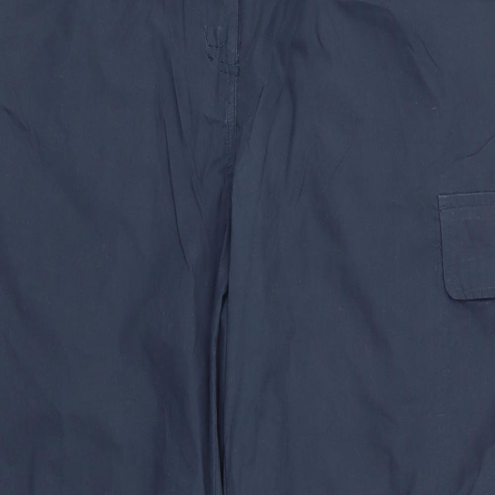 Mountain Warehouse Womens Blue  Polyester Trousers  Size 16 L30 in Regular  - Zip off legs