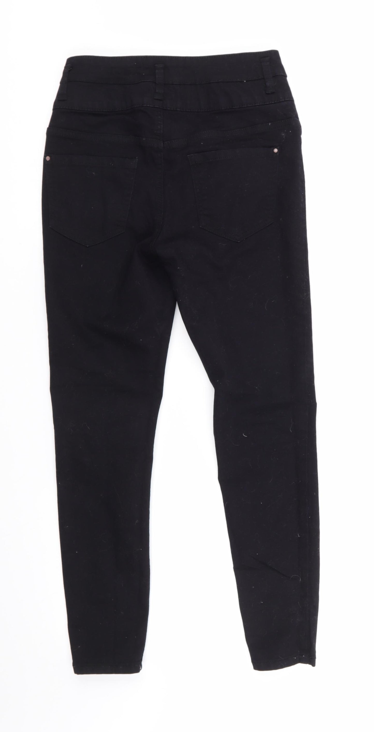 New Look Womens Black  Cotton Cropped Jeans Size 6 L24.5 in Regular  - Yazmin Skinny Jeans