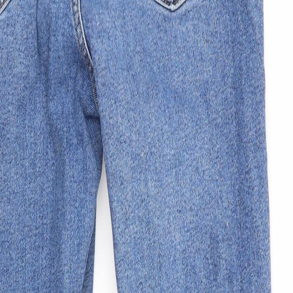 New Look  Womens Blue  Cotton Mom Jeans Size 10 L26 in Regular
