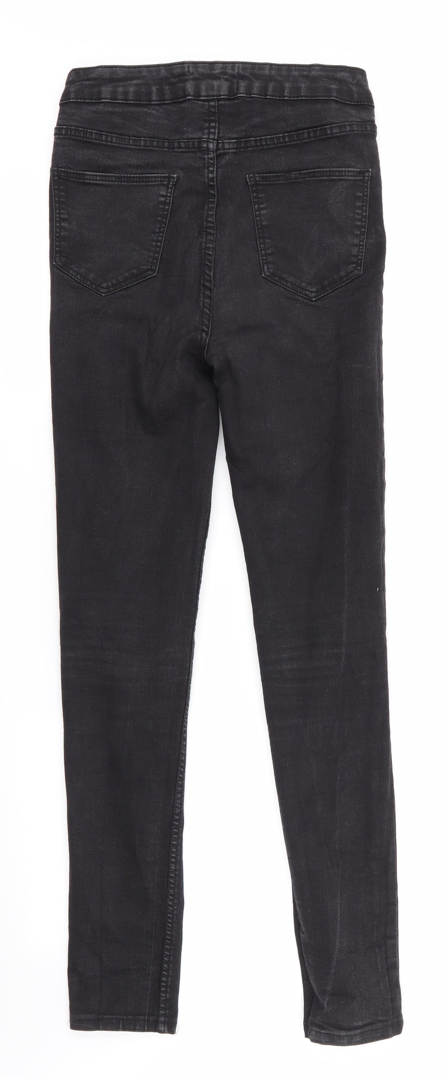 New Look Womens Black  Cotton Skinny Jeans Size 10 L29 in Regular  - Super Skinny