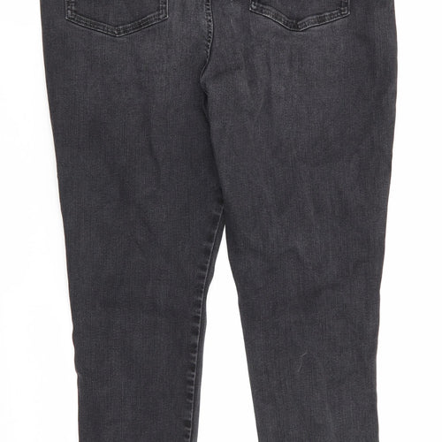 Marks and Spencer Womens Black  Cotton Skinny Jeans Size 14 L28 in Regular