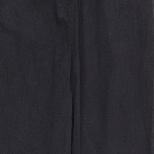 Parisian Womens Black  Cotton Chino Trousers Size 10 L27 in Regular  - Distressed look