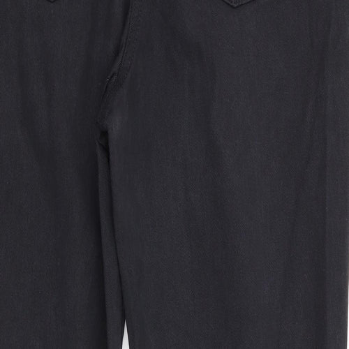 Parisian Womens Black  Cotton Chino Trousers Size 10 L27 in Regular  - Distressed look