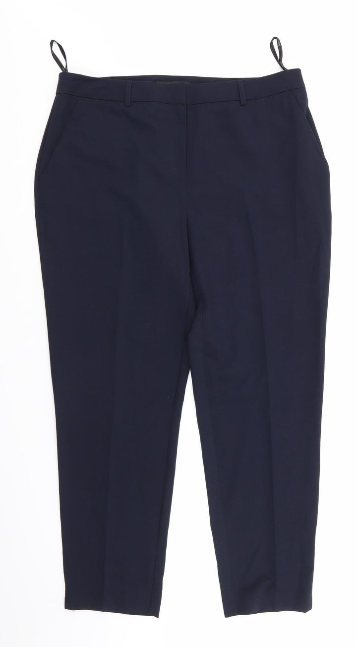 Dorothy Perkins Womens Blue  Polyester Trousers  Size 12 L26 in Regular