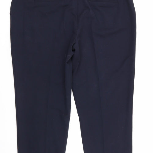 Dorothy Perkins Womens Blue  Polyester Trousers  Size 12 L26 in Regular