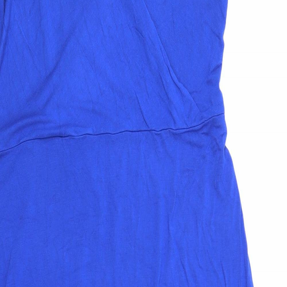 Dorothy Perkins Womens Blue  Viscose Maxi  Size 12 V-Neck