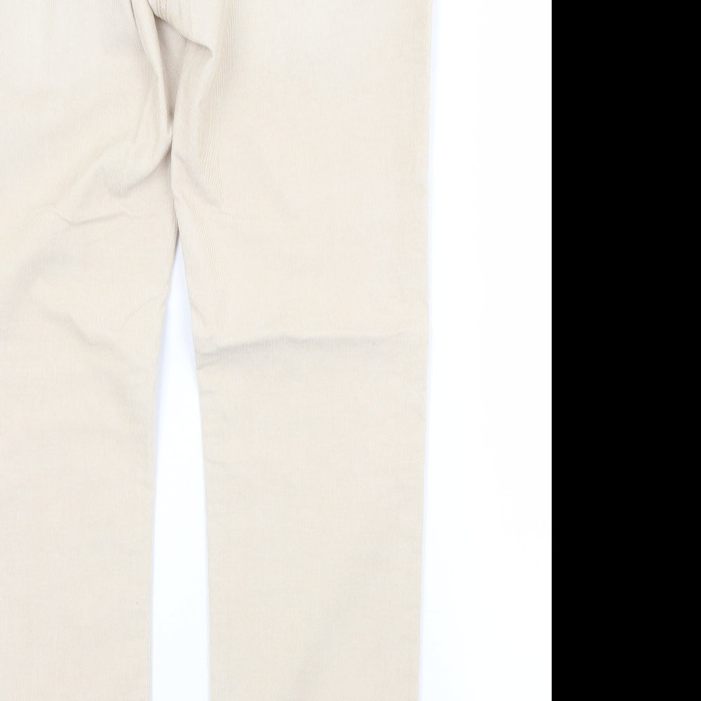 NEXT Womens Beige  Cotton Straight Jeans Size 14 L30 in Regular