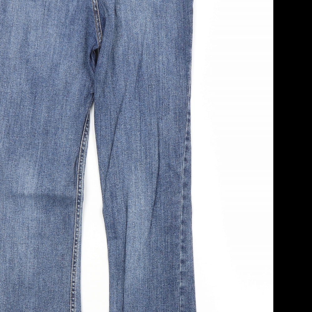 F&F Womens Blue  Cotton Bootcut Jeans Size 14 L27 in Regular