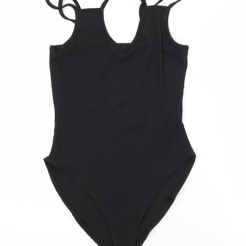 New Look Womens Black  Polyester Unitard One-Piece Size 12