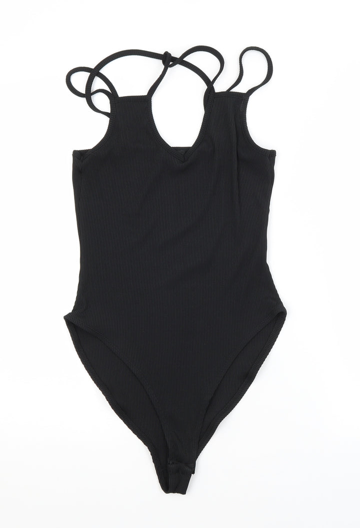 New Look Womens Black  Polyester Unitard One-Piece Size 12